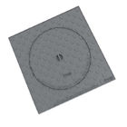 円形の金属のマンホールの蓋125KN B125の正方形フレームICMQの証明の歩行者